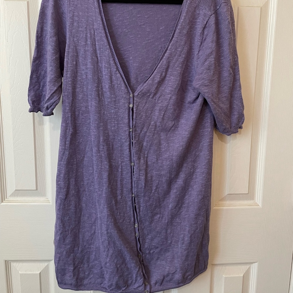 COPY - Eileen Fisher Long Cardigan Purple L